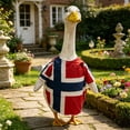 thumbnail image 2 of Porch Goose Outfits 1-Piece International Flag Themed Costume Fits 19-23 Inch Statues for National Holiday Front Porch Decor 10 Styles Available, 2 of 6