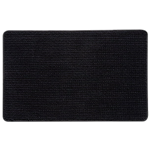 Alfombras de baño negras con respaldo de goma de chenilla: antideslizantes, absorbentes, de secado rápido, lavables. Alfombrillas de baño delgadas que caben debajo de la puerta.