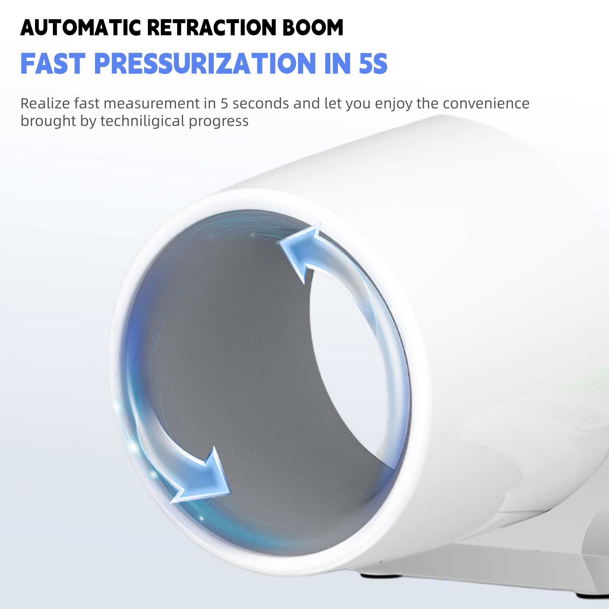 ZIQING Automatic Upper Arm Blood Pressure Monitor, 360° Surround Cuff, Large LED Screen, One-Touch Operation, for Home Use & Seniors