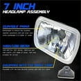 thumbnail image 5 of Pair For Dodge Ram 50 W/D150 W/D250 W/D350+ 5x7" 7x6" LED Headlights Hi/Lo Beam, 5 of 10