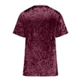 thumbnail image 6 of Womens Clothes Kelon Women's Tops Short Sleeve Shirts Crew Neck Velvet Dressy Casual Trendy Clothes Loose Fit Shirts Business Dressy Casual 2026, S, 6 of 8