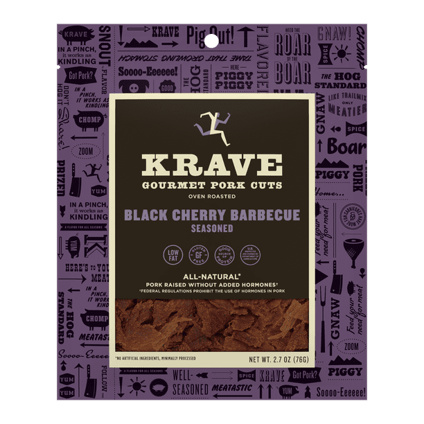 Krave, Pork Jerky Black Cherry Barbecue, 2.7 Oz