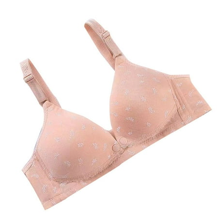 Gunia Womens Maternity Sports Bra Wireless Breastfeeding Front Open Button Bra Nursing Breathable Underwear