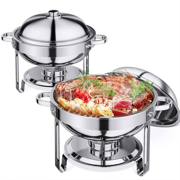 Anycoo 5.5QT Chafing Dishes for Buffet 2 Pack, Chafing Dish Buffet Set with Lid, Staineless Steel Buffet Servers and Warmers for Party Wedding Family Gathering