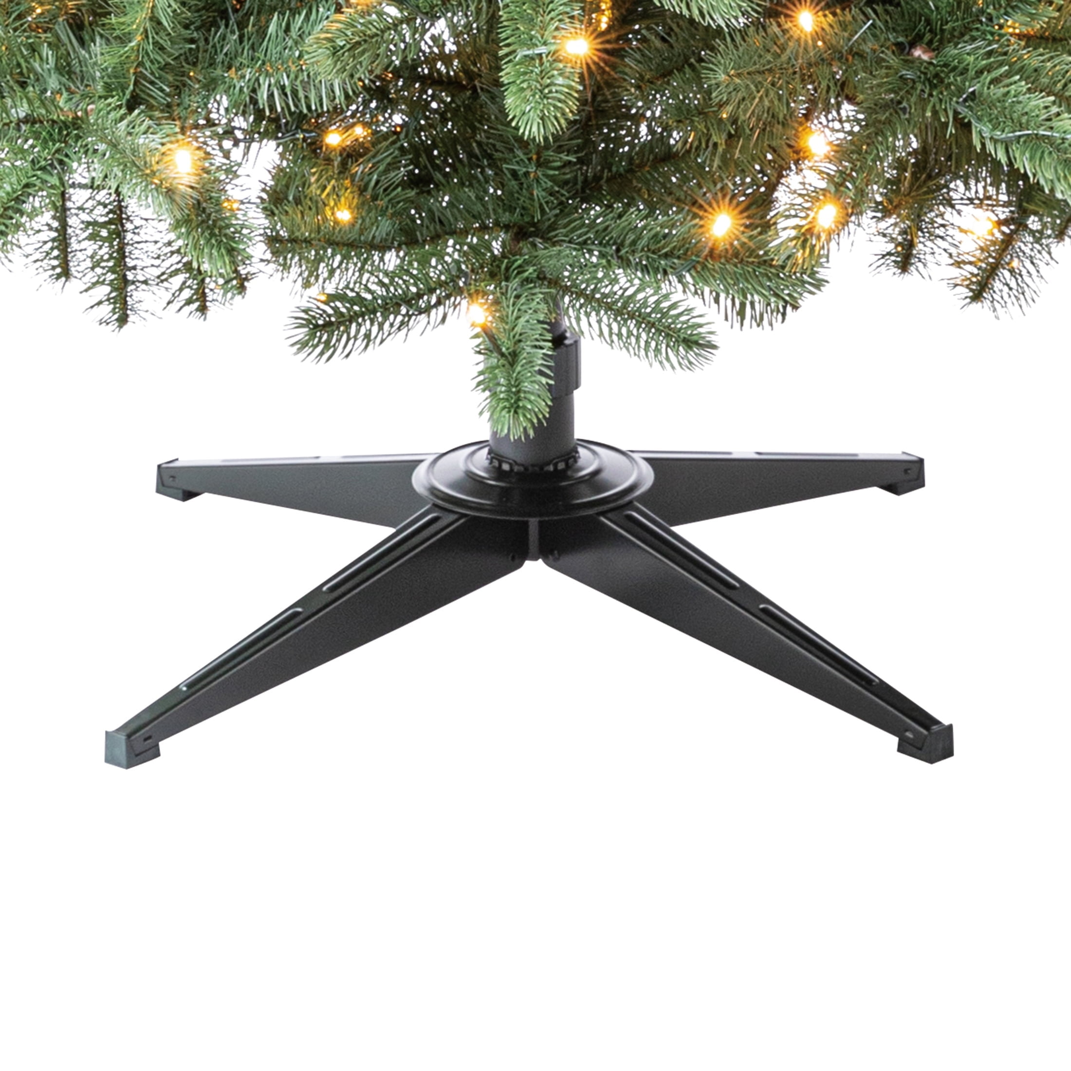 9' Pre-Lit Birchwood Fir Green Artificial Christmas Tree with 700 Warm White Twinkle LED Lights, Quick Set, and Stand, by Holiday Time