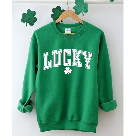 Lucky Sweatshirt Cute St. Patricks Day Sweatshirt For Women, St Patricks Sweater For Women, Trendy St Patricks Day Crewneck, Tshirt All Size S-5XL
