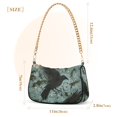 thumbnail image 3 of FORMRS Womens Shoulder Bag with Chain Strap Clutch Purse Cute Tote Handbag, Mystic Crows Pattern, 3 of 7