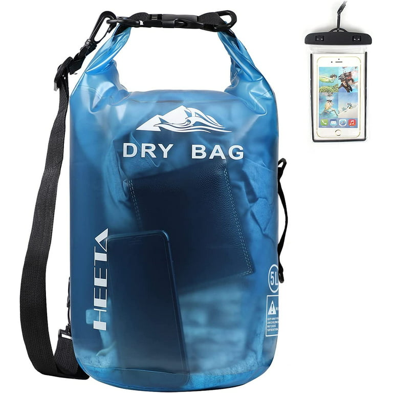 Waterproof Dry Bag for Women Men, 5L/10L/20L/30L/40L Roll Top Lightweight  Dry Storage Bag Backpack with Phone Case for Travel, Swimming, Boating