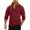 Deep Red, variant on Color Block Polo for Men Color Blocking Quarter-Zip Mock Neck Raglan Sleeve Top Raglan Sleeves for Winter Layering Street Look