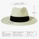 thumbnail image 2 of Lanzom Sombrero enrollable Panamá de paja de ala ancha para mujer Fedora Beach Sun Hat UPF50+, 2 of 5