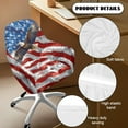 thumbnail image 5 of Xoenoiee Eagle American Flag Print Waterproof Curved Chair Covers with Arms, Curved Back Chair Slipcover Stretch Dining Chair Cover Kitchen Chair Cover, Swivel Arc Shaped Armchair Cover Protector, 5 of 7