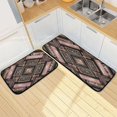 thumbnail image 7 of 2-Piece Kitchen Rugs Set Non-Slip Mats Carpet Floor for Kitchen, Bathroom (19.7"x27.6" & 19.7"x47.2") Retro Style Shape Pattern, 7 of 7