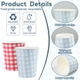 thumbnail image 3 of Disposable Tableware Set, Paper Plates, Bowls and Cups with Red Plaid Pattern, Thickened Cut-Resistant, Leak-Proof and Microwave Safe for Party, BBQ, Picnic and Family Use, 3 of 8