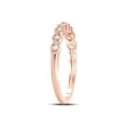 thumbnail image 3 of Diamond Princess 10kt Rose Gold Womens Round Diamond Stackable Band Ring 1/10 Cttw, 3 of 4