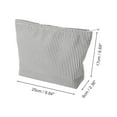 thumbnail image 2 of Unique Bargains 1 Pc Seersucker Stripes Makeup Bag Black White Polyester, 2 of 5