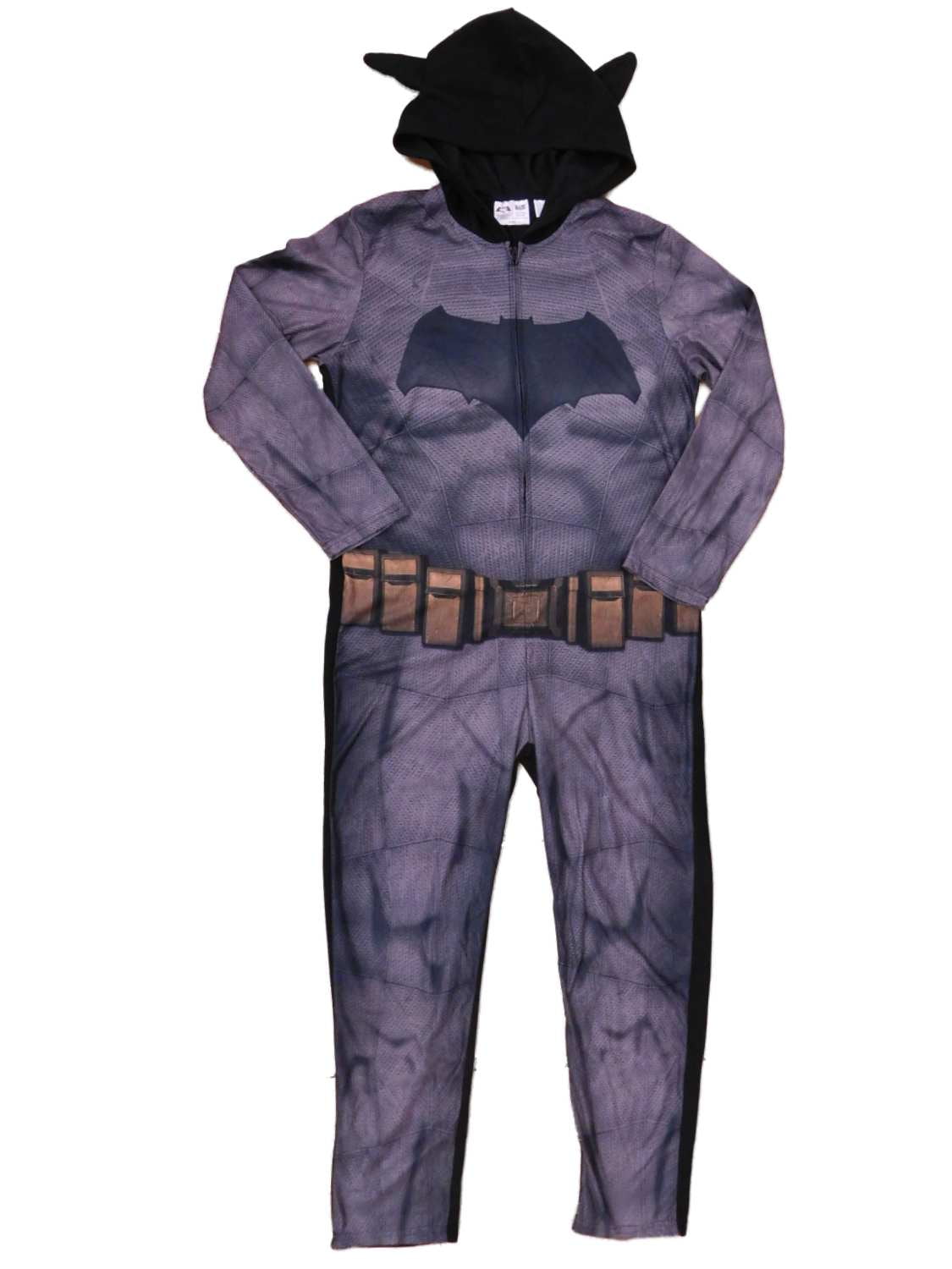 DC Comics Batman OR Superman Hooded all in one body suit/fleece/romper Sleepsuit 