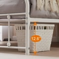 thumbnail image 3 of Katkuca Metal Bed Frame with Headboard & Footboard, Steel Slat Support Mattress Foundation, King Size, White, 3 of 8