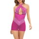 thumbnail image 1 of Gibobby Vestido lentejuelas CY900582 Mono ajustado sin mangas con cuello Halter para mujer, estación independiente europea y americana, comercio exterior, Sexy, a la moda（Rosa， XL), 1 of 4