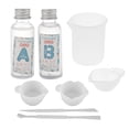 thumbnail image 1 of 2x Clear AB Resin Glues Charms Crystal Epoxy Art Crafts W / Tool Cup Rod, 1 of 9
