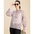 thumbnail image 5 of Moomaya Fashionable V Neck/Tie Up Neck Top - Long Sleeves, Regular Fit, 5 of 9