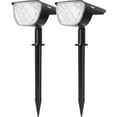 thumbnail image 1 of Paquete de foco solar para exteriores, 30 lámparas solares LED, reflector solar ajustable IP67 a prueba de agua con panel solar, iluminación solar para exteriores de 180 ° para jardín, camino al aire, 1 of 5