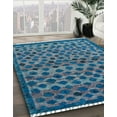thumbnail image 2 of Ahgly Company Indoor Rectangle Abstract Koi Blue Abstract Area Rugs, 2' x 5', 2 of 6