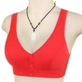 thumbnail image 3 of Aayomet Sports Bra for Women Two Cups Bras Brassiere for Women Push Up Padded Unlined,Red 3XL, 3 of 3