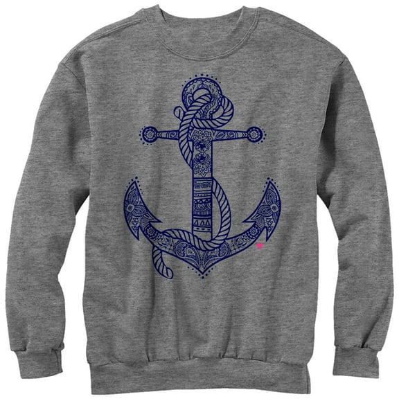 Women's CHIN UP Henna Anchor Sweatshirt Athletic Heather 2X Large