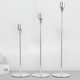 thumbnail image 5 of Juego de 3 candelabros decorativos de metal para decoración de fiestas (plata), 5 of 8