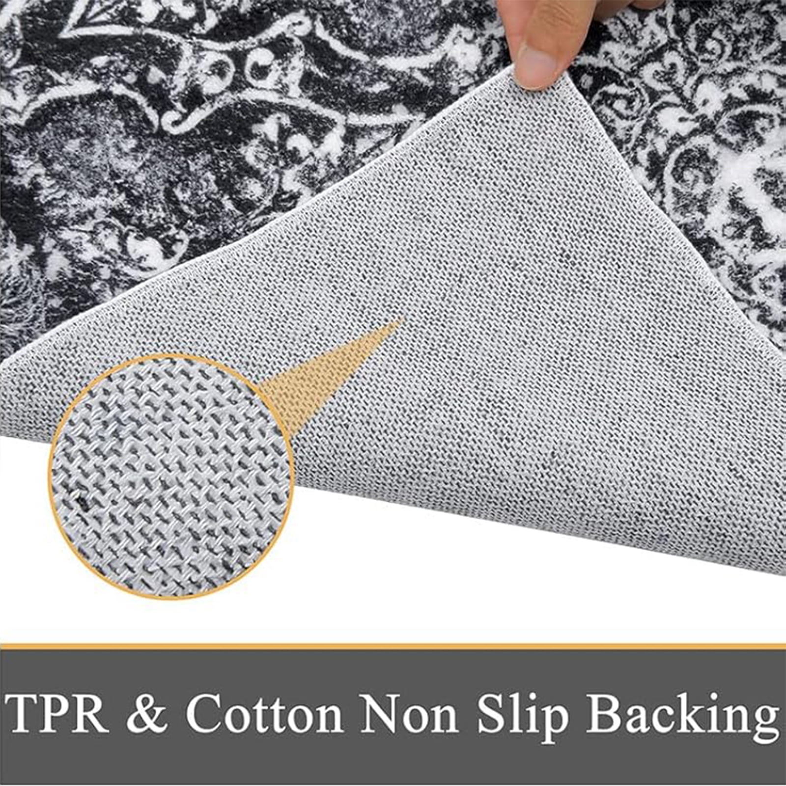Boho Runner Rug, Non Slip Washable Shaggy Soft Carpet Area Rug for Hallways Entryway Bedroom