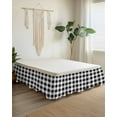 thumbnail image 2 of Vintage Farmhouse Bed Skirt Black White Buffalo Check Plaid Bed Skirts King Size 16 Inch Drop, Wrap Around Dust Ruffle&nbsp;Bedskirt with Adjustable Elastic Belt for Queen Size Beds, 2 of 7