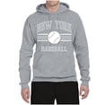 thumbnail image 2 of Wild Bobby City of New York NY Baseball Fantasy Fan Sports Unisex Hoodie Sweatshirt, Heather Grey, Large, 2 of 6