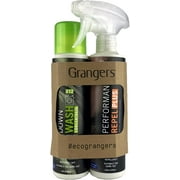 Grangers Down Wash (concentrate) 10.3 oz Bottle and Performance Repel Plus Weather Reproofing (9.3 oz) Spray Twin Pack"