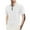 White, variant on Men's Knit Polo Shirts Short Sleeve Zipper Vintage Collarless Golf Shirt Slim Fit Top