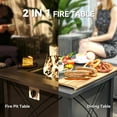 thumbnail image 4 of Outsunny Table de Foyer au Propane Carré de 28 Pouces avec Housse Imperméable 40 000 BTU, 4 of 7