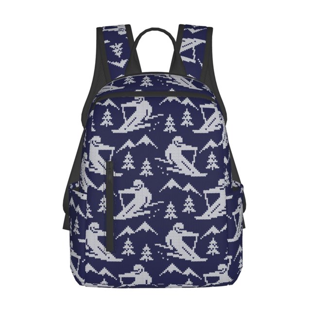 Disketp Abstract Skiing Mochila Ligera e Impermeable, Mochila de Día Resistente para Viajes, Senderismo y Uso Diario para Hombre y Mujer