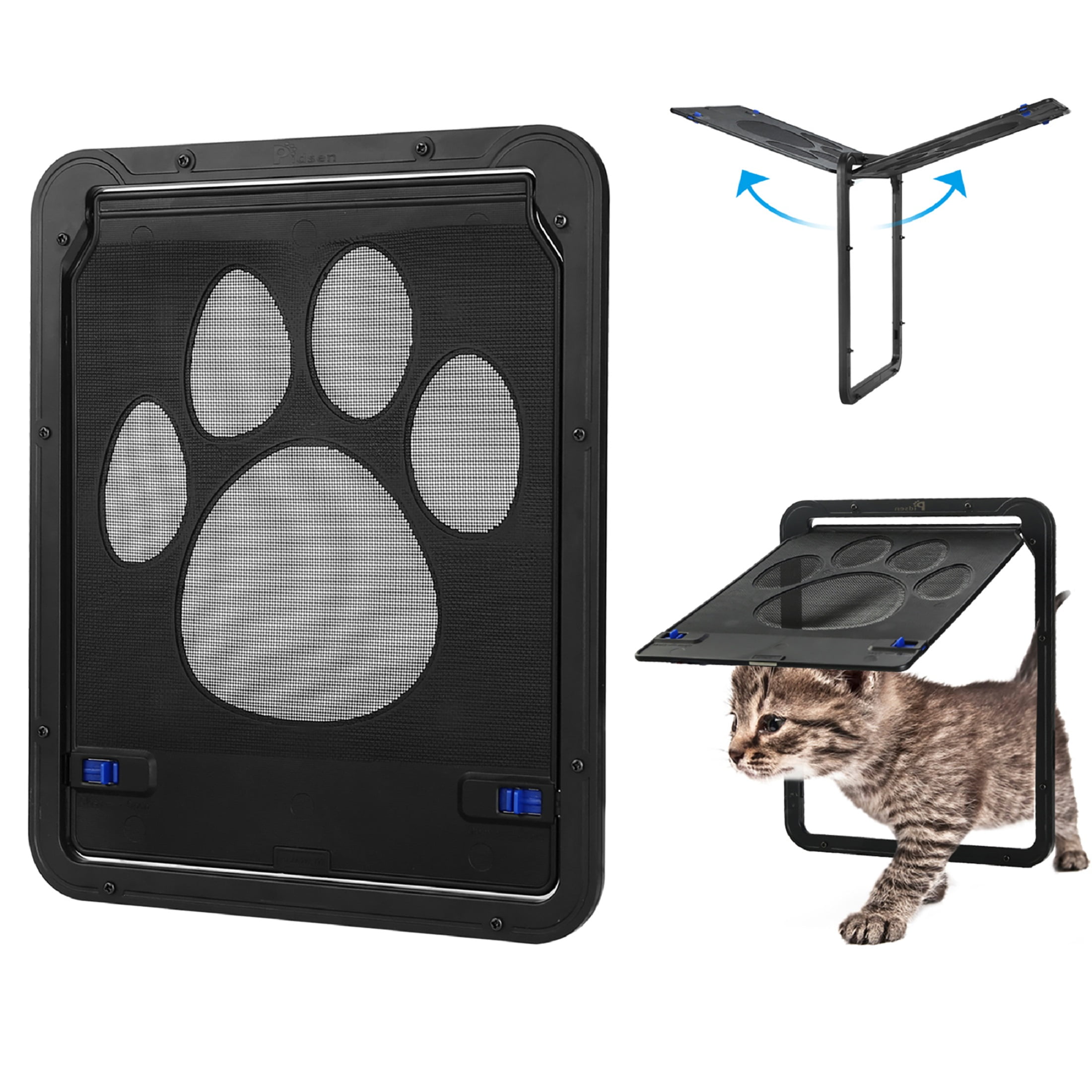 Pidsen Cat Door Self Close Pet Screen Door with Lock Function