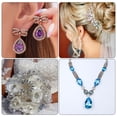 thumbnail image 4 of Uxcell 80Pcs 13 x 18 mm Teardrop Rhinestone Pointed Back Rhinestone Bead, Deep Purple, 4 of 5