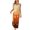 Orange, variant on IROINNID Sundress For Women Strapless Sleeveless Summer Sexy Casual Flame Dresses Round Neckline Print Dress