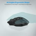 thumbnail image 3 of Large Wireless Mouse for Big Hands, X-31 Cordless Ergo Computer Mouse, 6 Buttons, 5-Level 4800 DPI, 18 Months Battery Life, for Laptop, PC, Chromebook (Black), 3 of 4