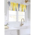 thumbnail image 3 of Valances for Windows Abstract Grey Rod Pocket Cafe Window Treatments Valance Curtains for Kitchen Bathroom Laundry Basement Windows 42"x18", 3 of 9