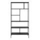 thumbnail image 2 of 72" Black Metal Six Tier Etagere Bookcase, 2 of 4