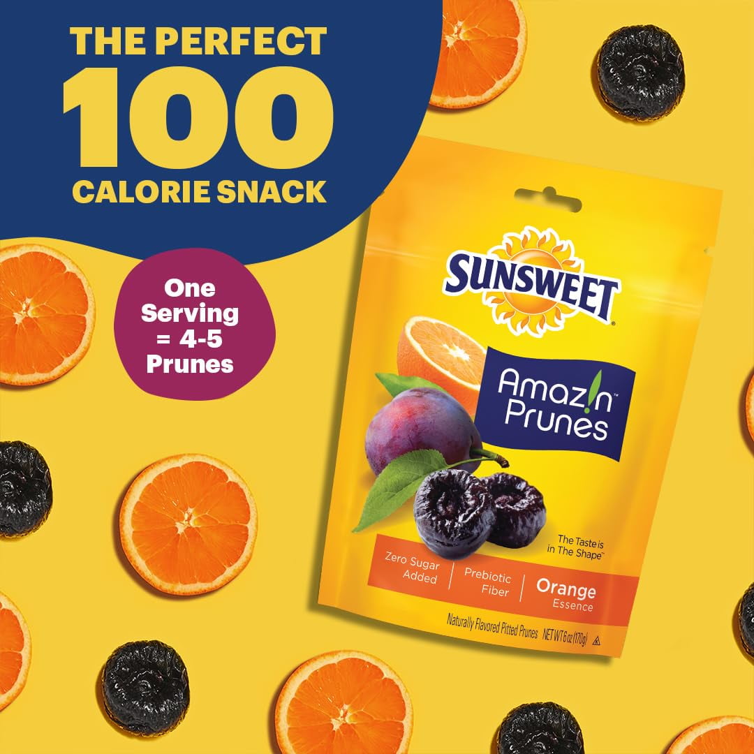 SunSweet Amazin Prunes Pitted - Orange Ess 6 Pack