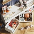 thumbnail image 5 of Toy Storage Organizer for Kids, Toy Storage Cabinet with Drawers, Boys and Girls Toy Shelf with Wheels, Toy Organizer Kids Bookshelf with Storage for Nursery, Playroom, Bedroom (White), 5 of 5