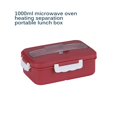 thumbnail image 4 of Wosthever Envase del almuerzo del envase de comida de la fiambrera 1000ml con tres compartimentos Teteras No.1 Wosthever HA024692-01, 4 of 6