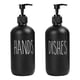 thumbnail image 1 of Juego de 2 Dispensadores de JabóN, Contiene un Dispensador de JabóN para Platos y un Dispensador de JabóN de Vidrio de 16 Oz con Bomba (Negro), 1 of 5