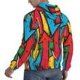 thumbnail image 6 of Kdxio Colorful Arrow Graffiti Pattern Print Mens Casual Hooded Collar Drawstring Hoodies Pullover Sweatshirts Casual Long Sleeve Shirts-X-Large, 6 of 7