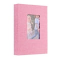 thumbnail image 1 of Small Photo Album, 5x7 Linen Cover Picture Book Hold 52 Photos, Pink, 1 of 7