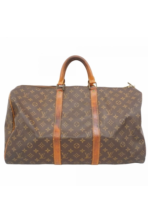 Pre-Owned Louis Vuitton Monogram Keepall 50 Boston Bag M41426 Brown Men's and Women's
