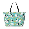 thumbnail image 2 of Pofeuu Panda Bathing Print Beach Bag,Waterproof Sandproof Beach Tote Bag, Large Capacity Foldable Beach Bags for Women, 2 of 7
